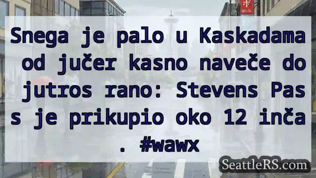 12 inča snega u Stevens Pass!