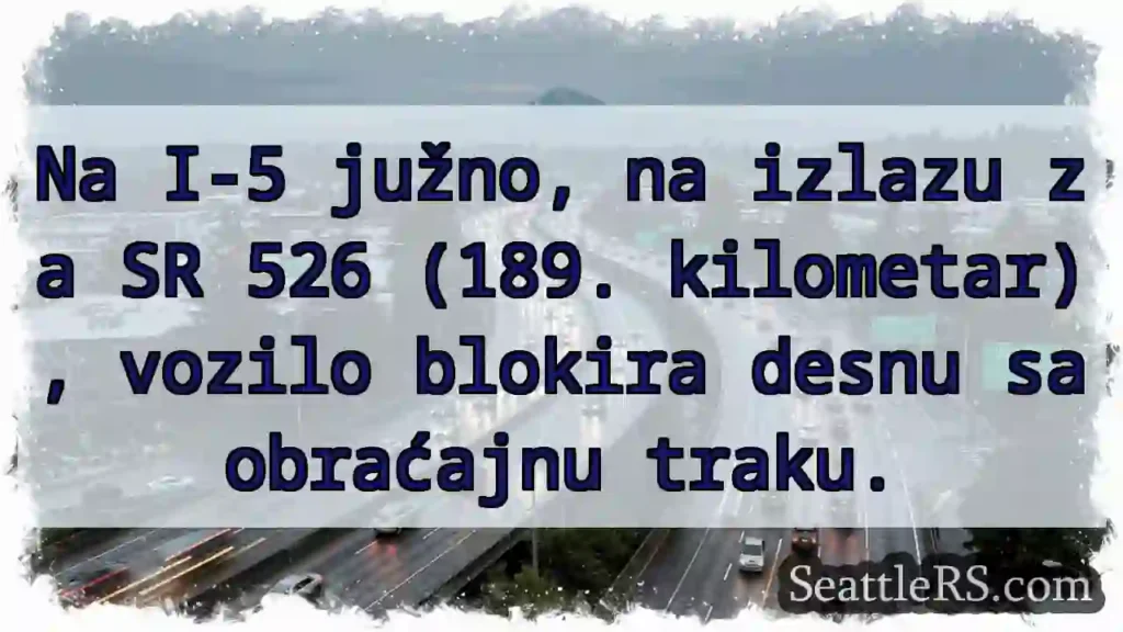 Promet blokiran – I-5 južno!