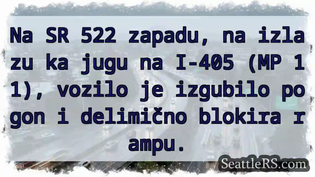 ZAPAD: Vozilo blokira rampu!