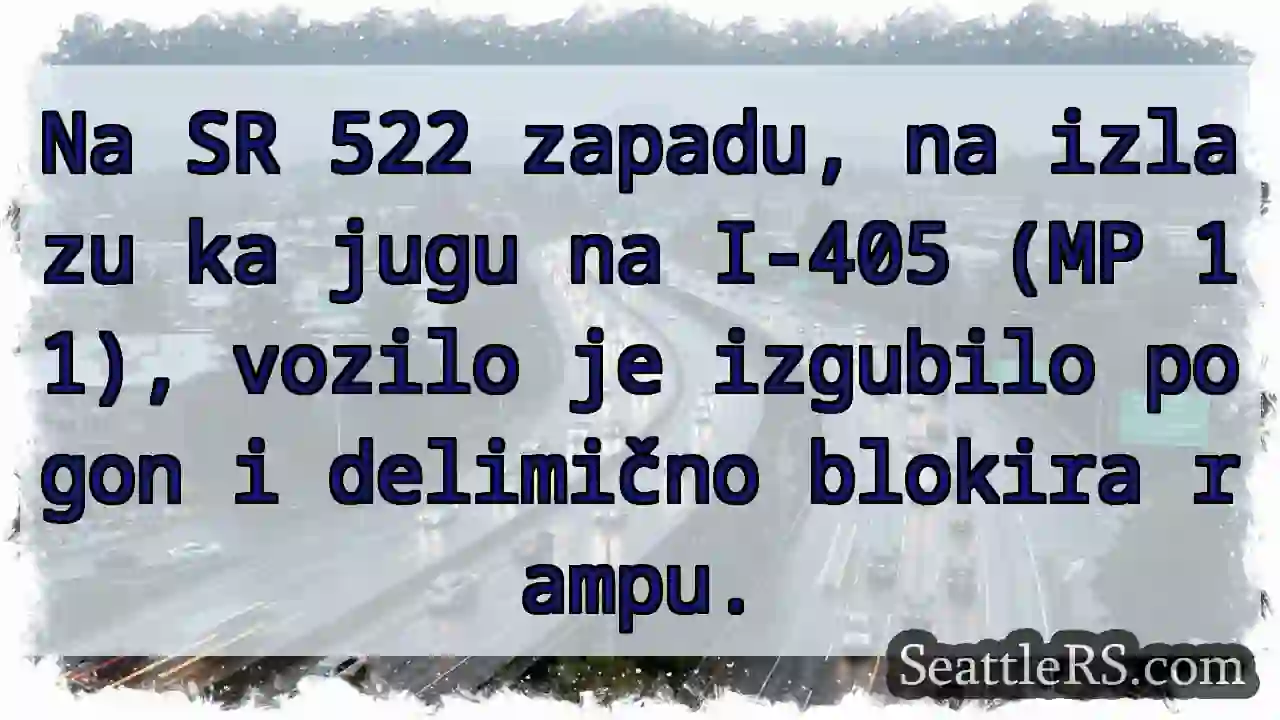 ZAPAD: Vozilo blokira rampu!