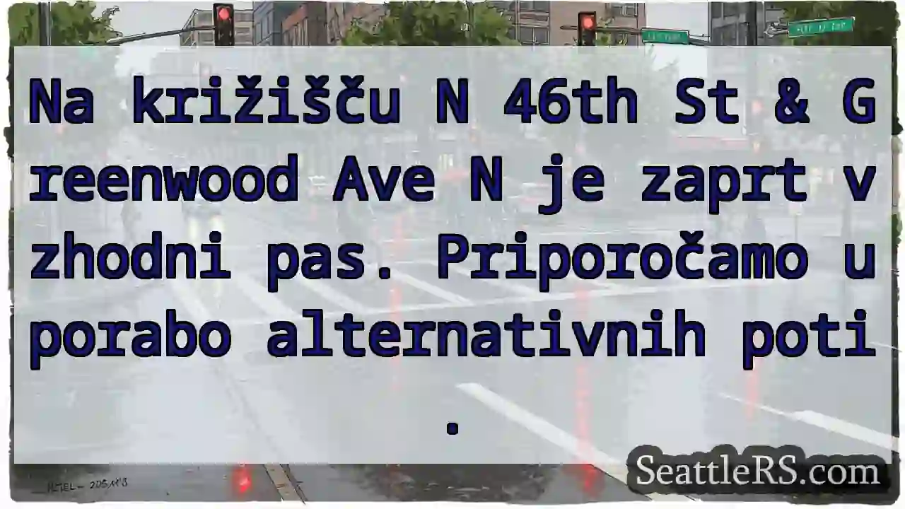 Zaprta vzhodna smer! Izberite alternativno pot.