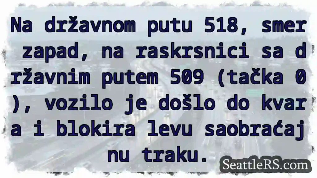 Zatvorena leva traka na 518!
