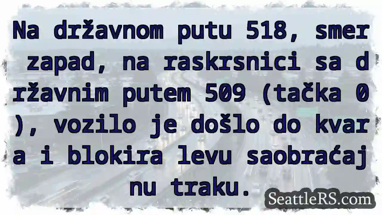 Zatvorena leva traka na 518!