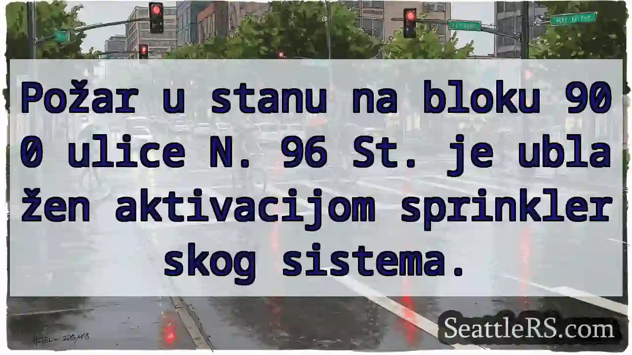 Požar u stanu! Sprinkleri spasili situaciju.