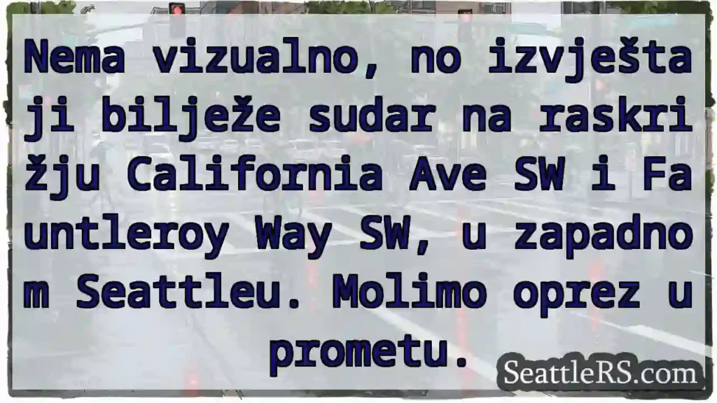 Upozorenje: Sudar u prometu!