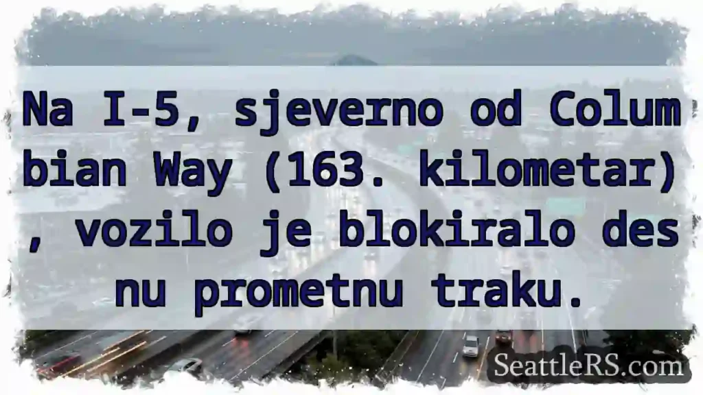 Promet blokiran - I-5, km 163