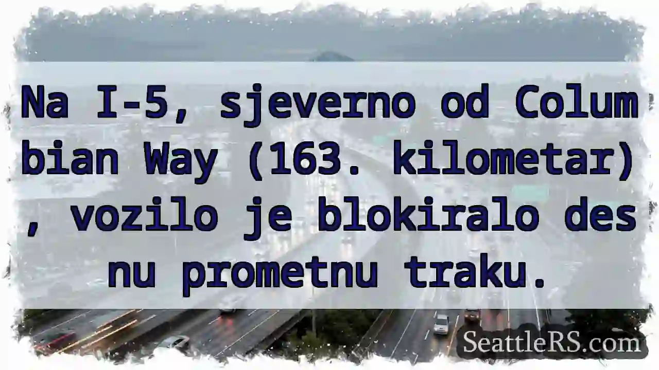 Promet blokiran - I-5, km 163