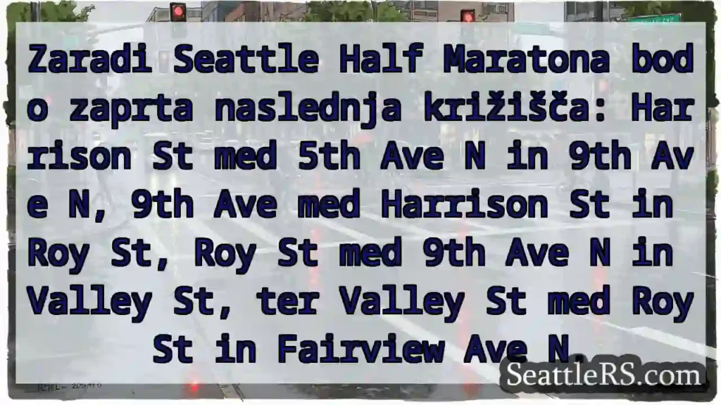 Zaradi maratona: Zapora križišč!