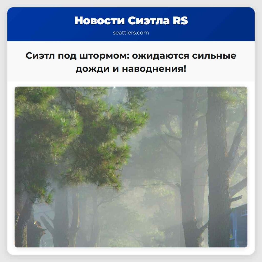 Сиэтл под штормом: ожидаются сильные дожди и