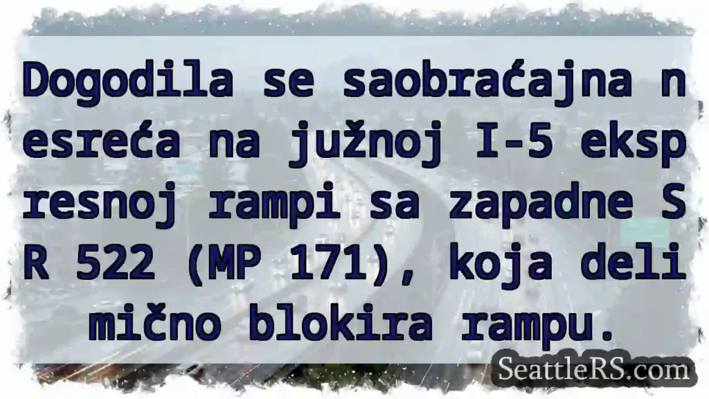 Saobraćajna nesreća na I-5 rampi!