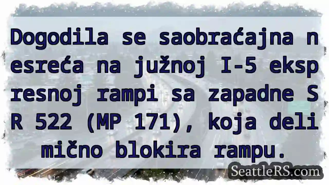 Saobraćajna nesreća na I-5 rampi!