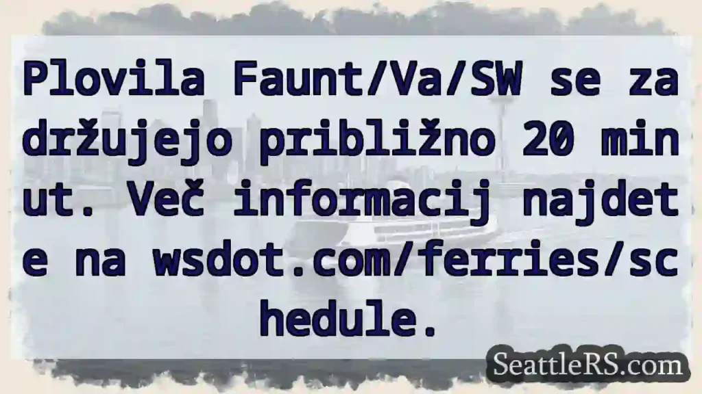 Čas plovbe: ~20 minut.