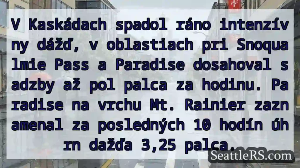 Silný dážď v Kaskádach! Paradise 3,25 palca.