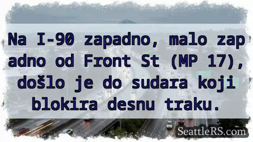 Sudar na I-90 - desna blokirana!