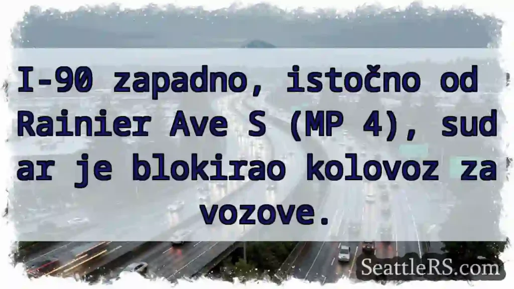 Zapadno na I-90 - blokada!