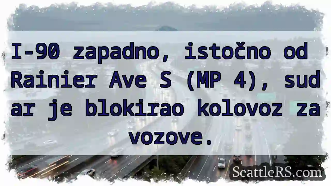 Zapadno na I-90 - blokada!