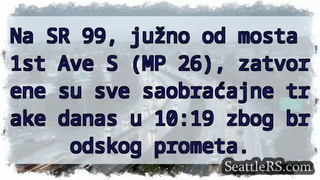 Zatvorene saobraćajne trake – brodski promet!