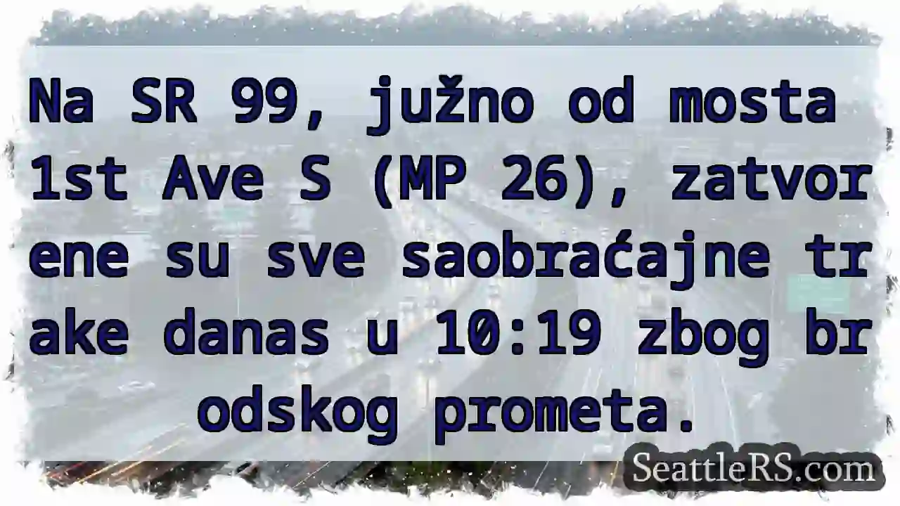 Zatvorene saobraćajne trake – brodski promet!