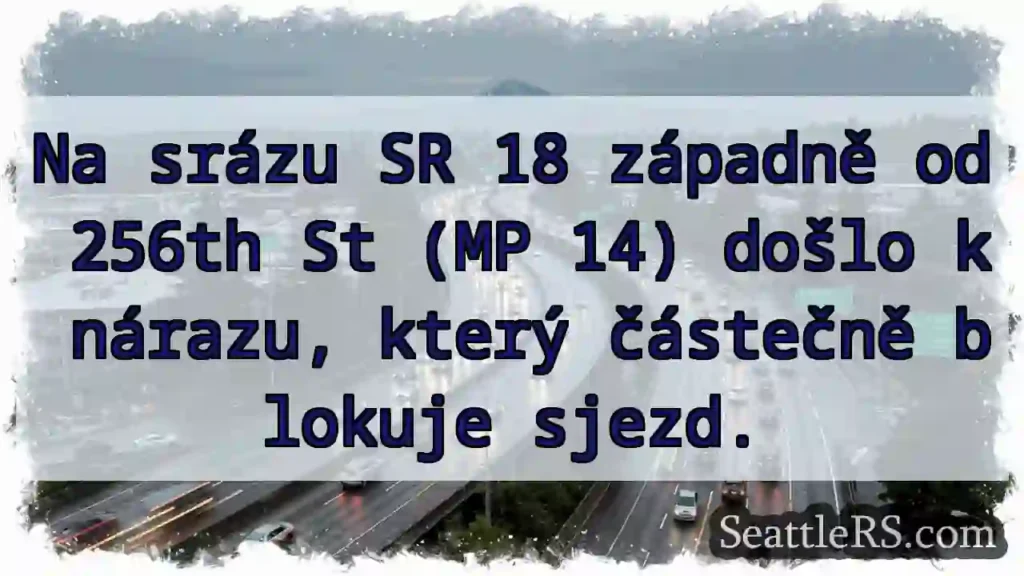 Sráz SR 18: Částečná blokace sjezdu.