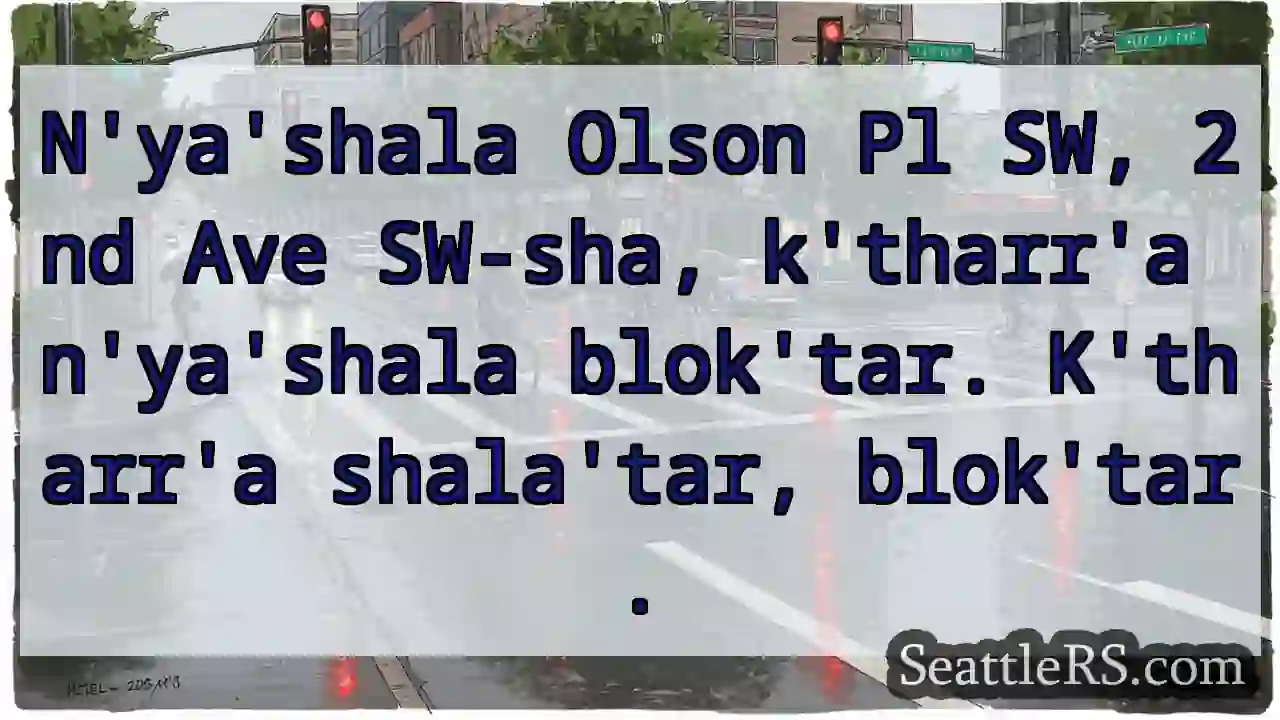 N'ya'shala: 2nd Ave SW-sha, blok'tar.
