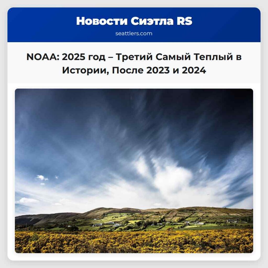 NOAA: 2025 год – Третий Самый Теплый в Истории,