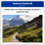 В Бёрч-Бей не удалось установить мировой рекорд на ежегодном нырянии в ледяную воду