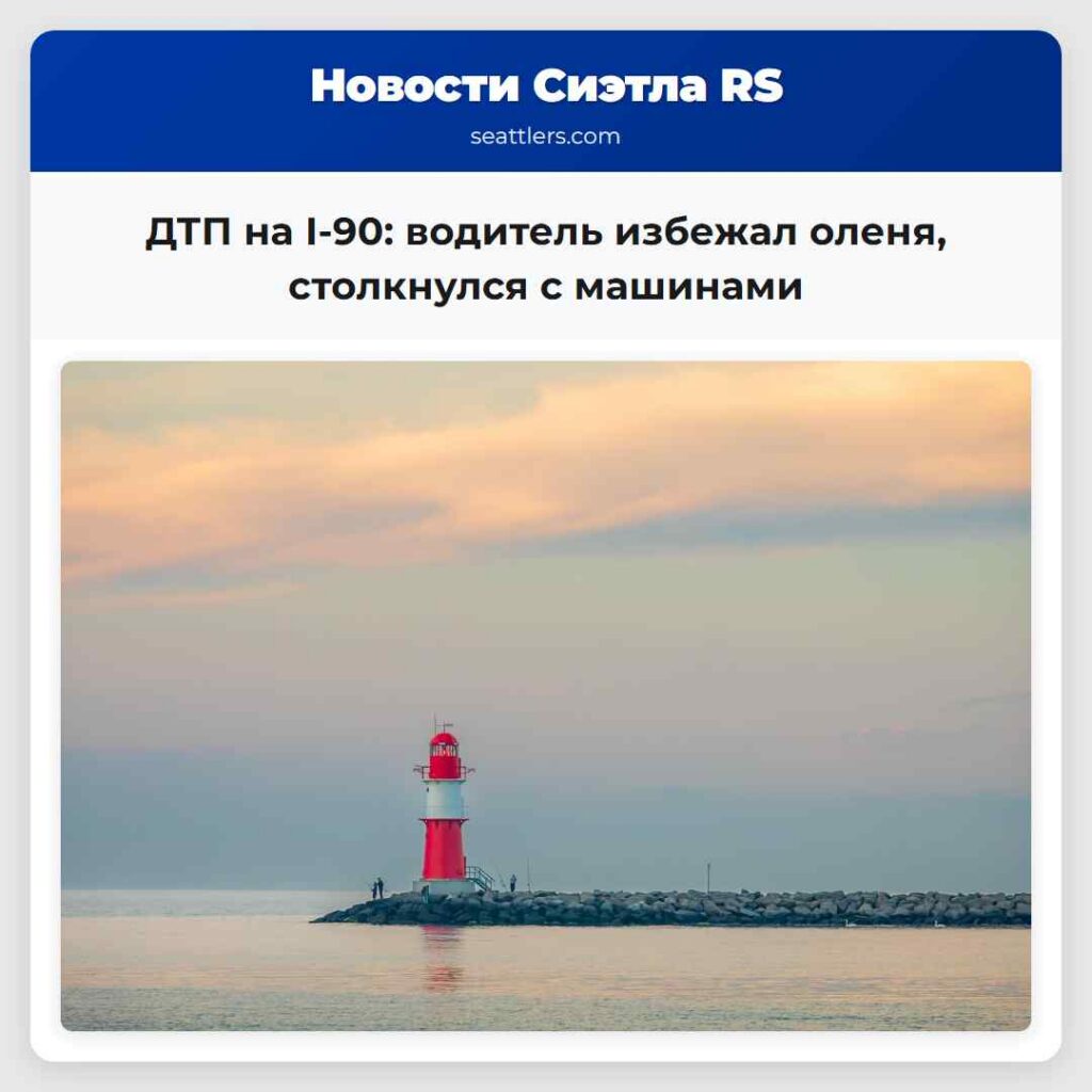 ДТП на I-90: водитель избежал оленя, столкнулся с