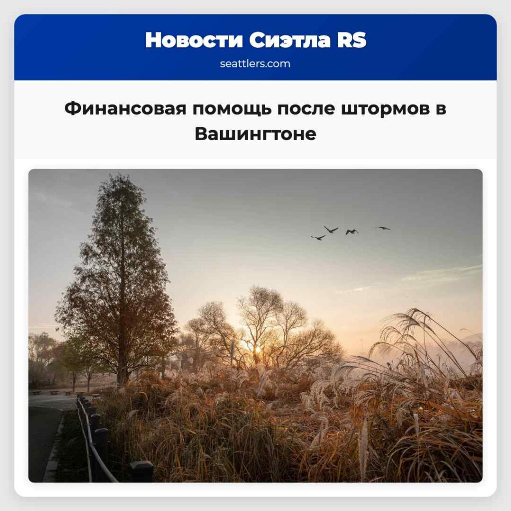 Финансовая помощь после штормов в Вашингтоне