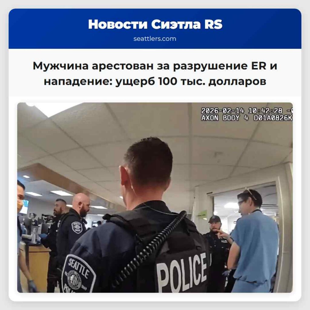 Мужчина арестован за разрушение ER и нападение: