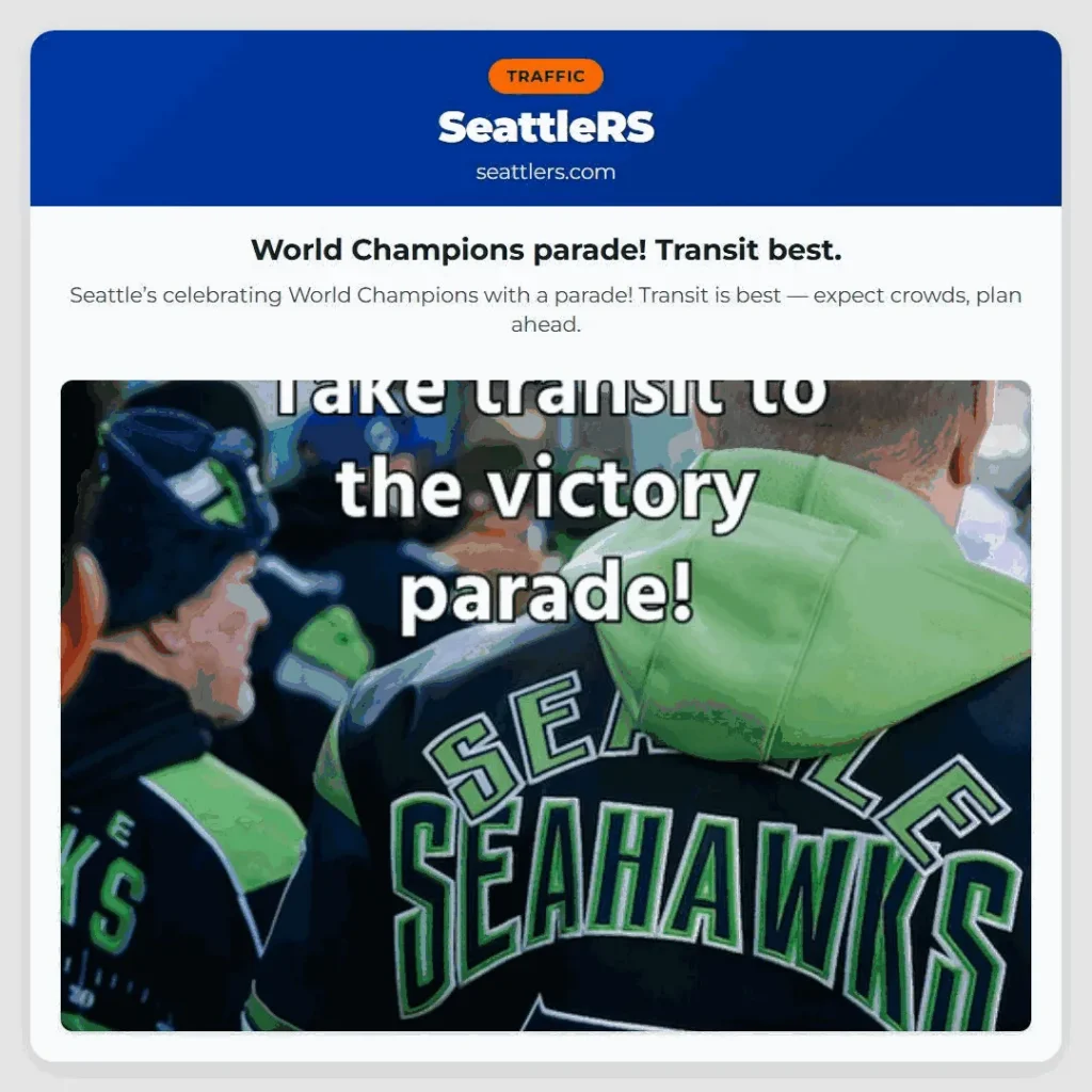 World Champions parade! Transit best.