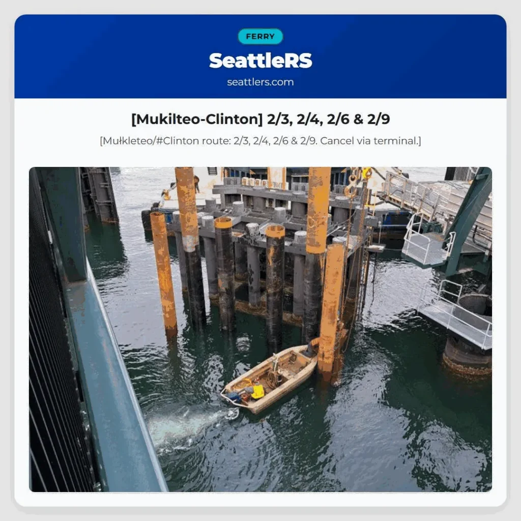 [Mukilteo-Clinton] 2/3, 2/4, 2/6 & 2/9