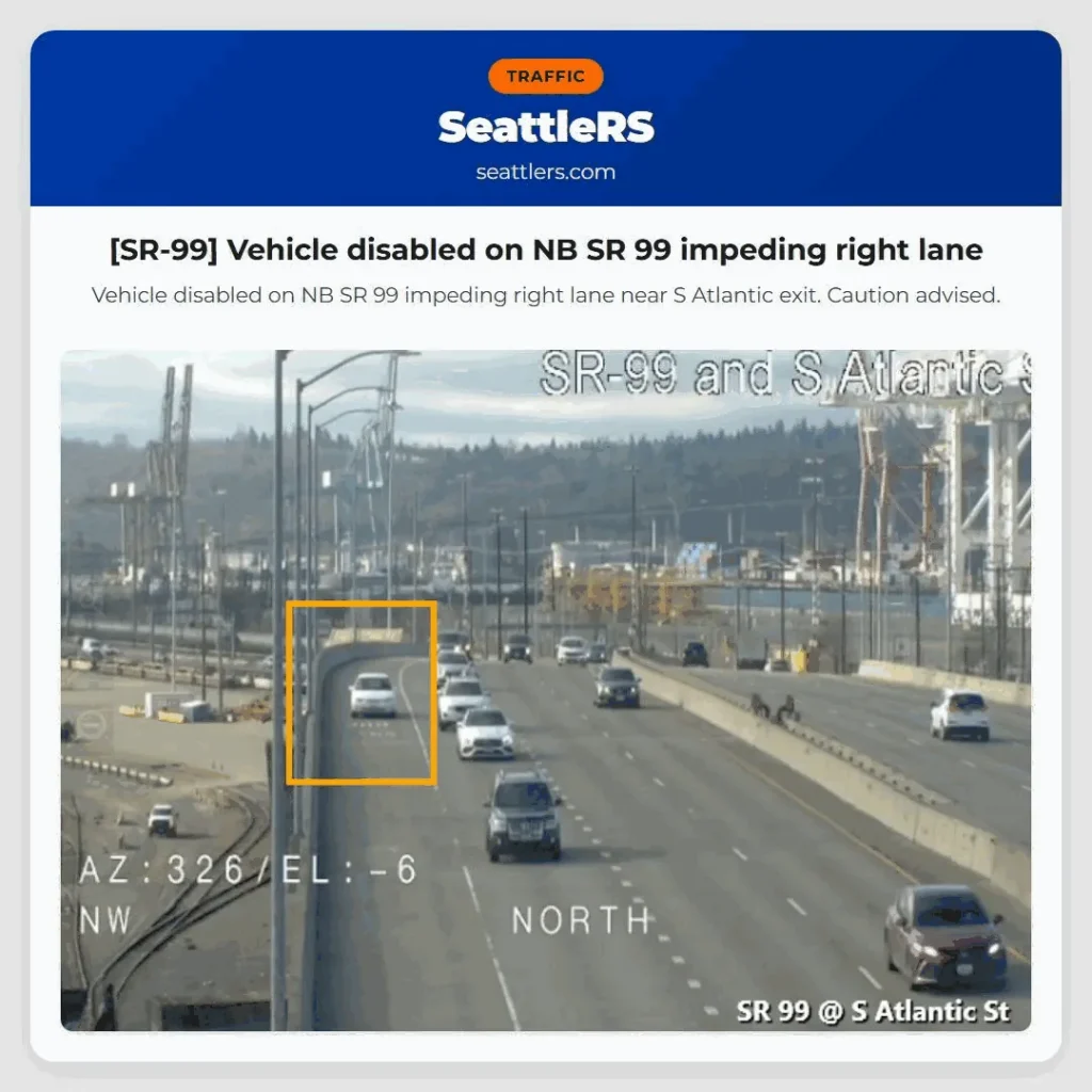 [SR-99] Vehicle disabled on NB SR 99 impeding right lane