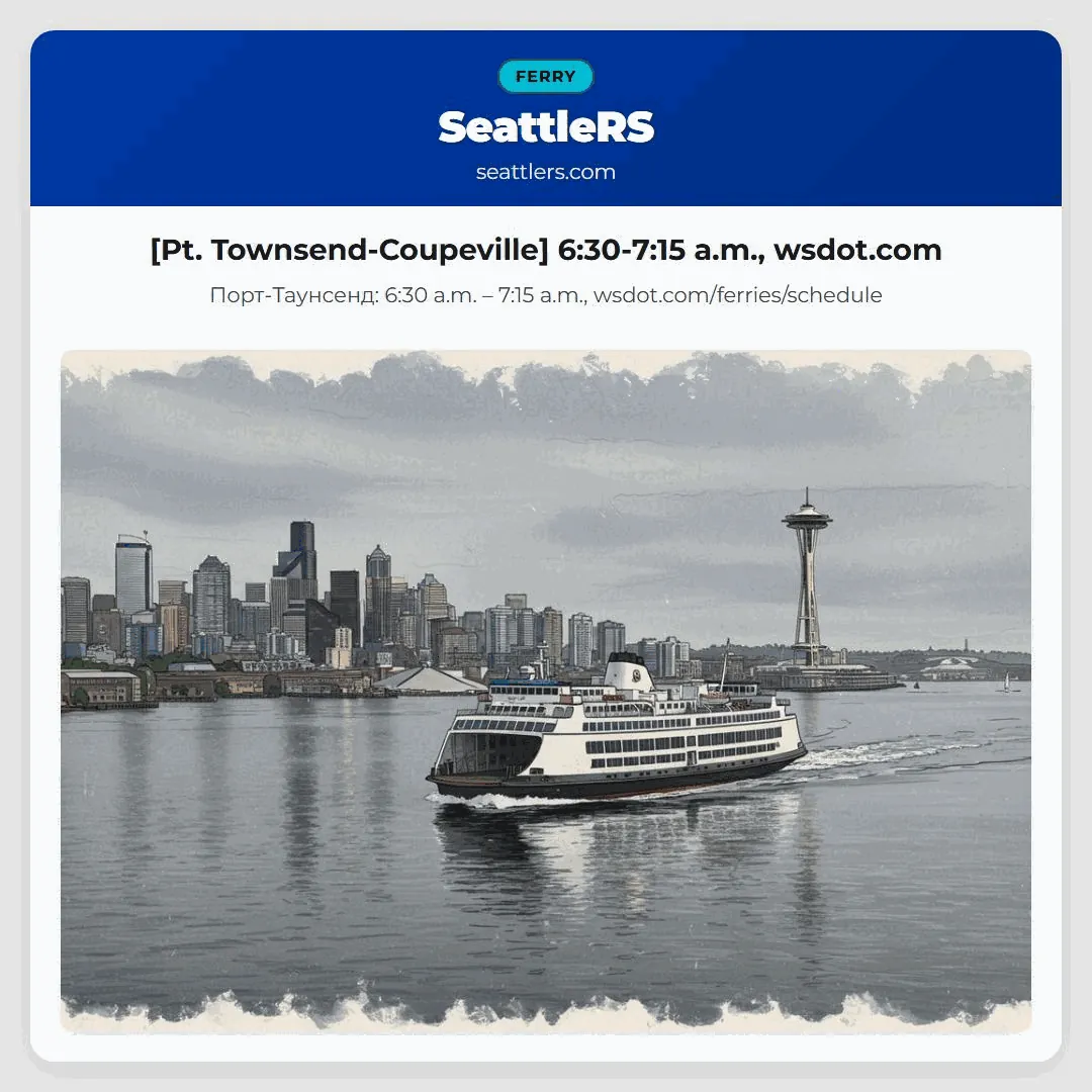 [Pt. Townsend-Coupeville] 6:30-7:15 a.m., wsdot.com