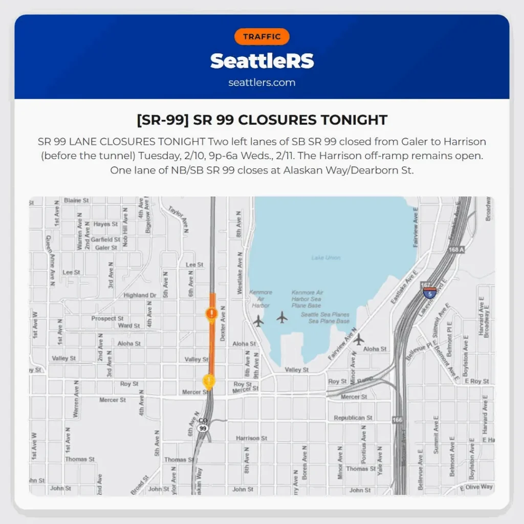 [SR-99] SR 99 CLOSURES TONIGHT