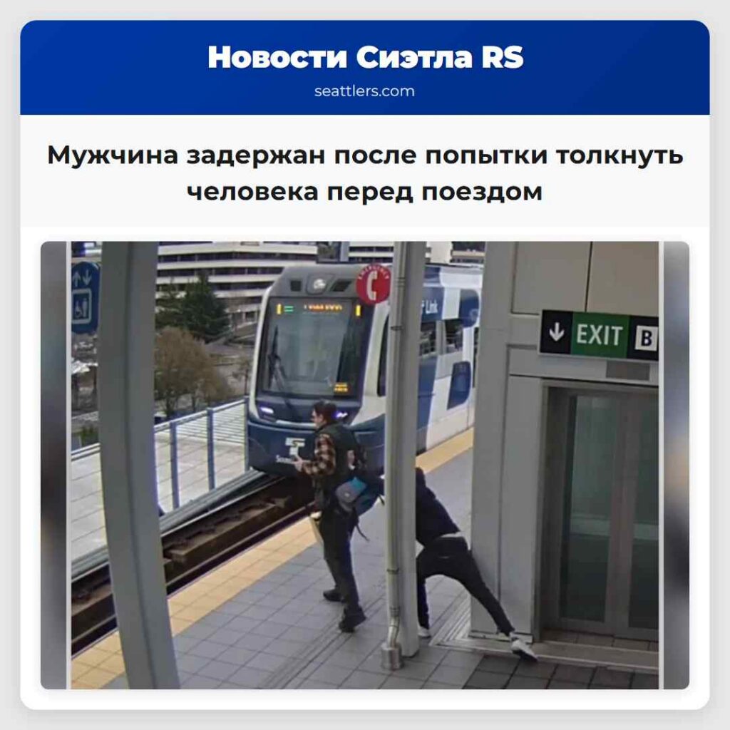 Мужчина задержан после попытки толкнуть человека