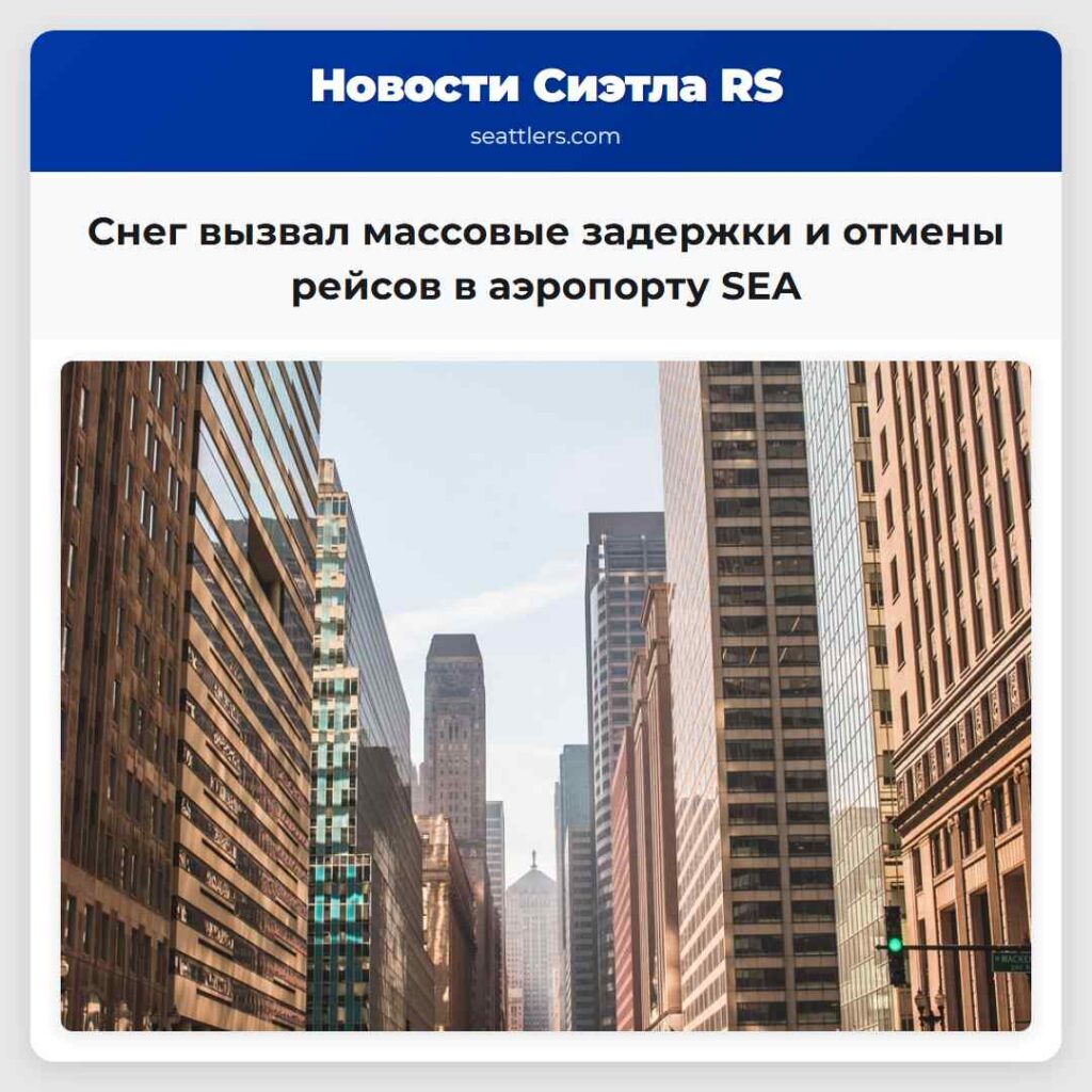 Снег вызвал массовые задержки и отмены рейсов в