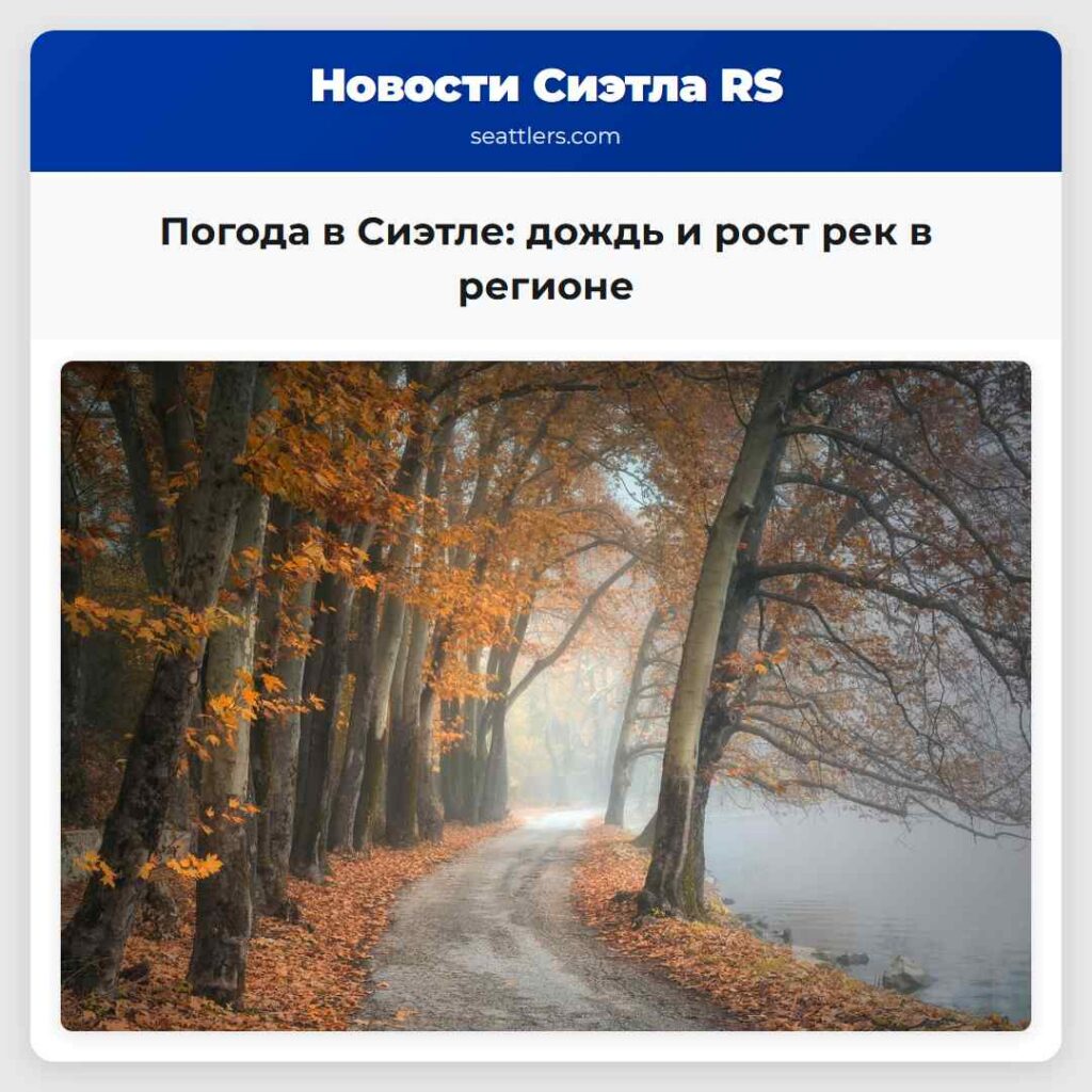 Погода в Сиэтле: дождь и рост рек в регионе