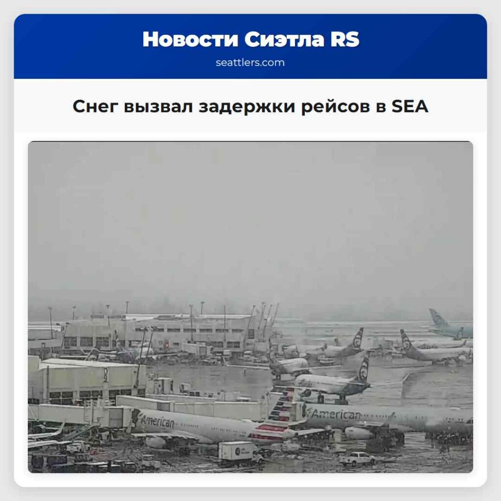 Снег вызвал задержки рейсов в SEA