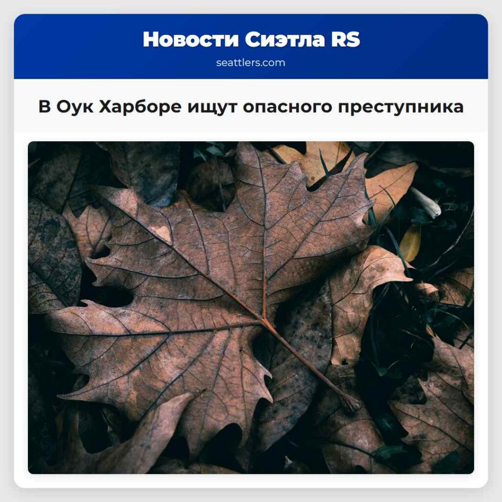 В Оук Харборе ищут опасного преступника