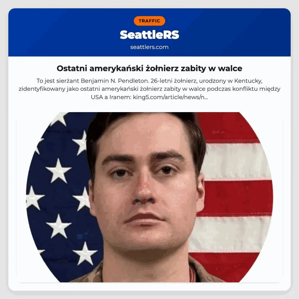 Ostatni amerykański żołnierz zabity w walce