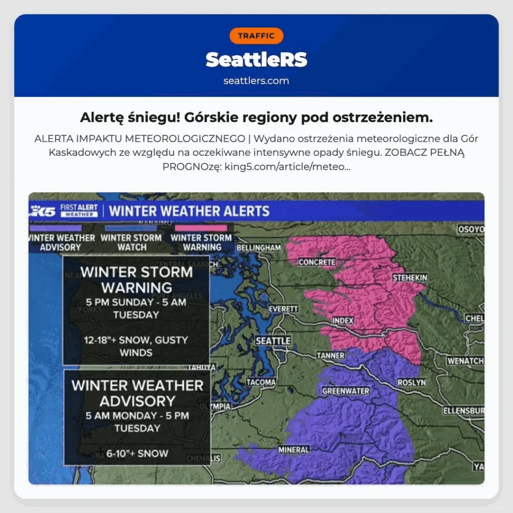 Alertę śniegu! Górskie regiony pod ostrzeżeniem.