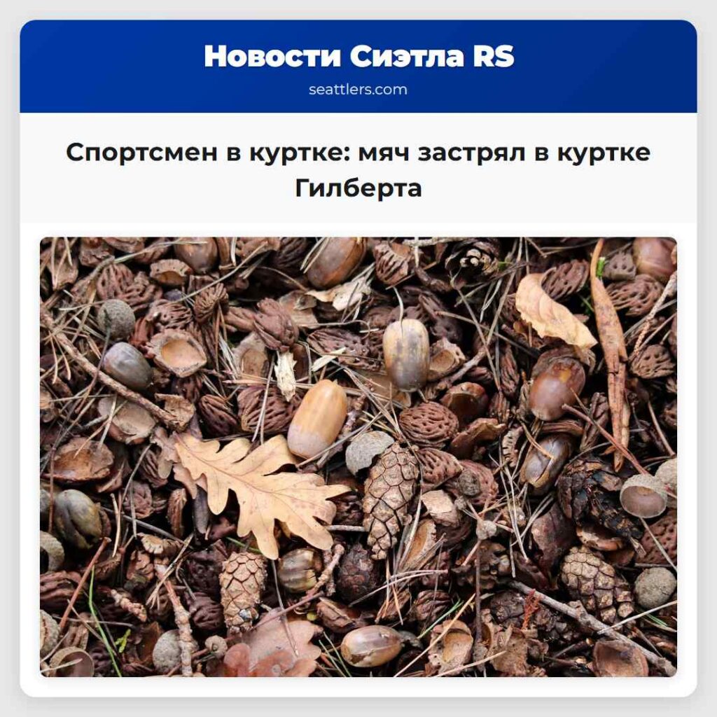 Спортсмен в куртке: мяч застрял в куртке Гилберта