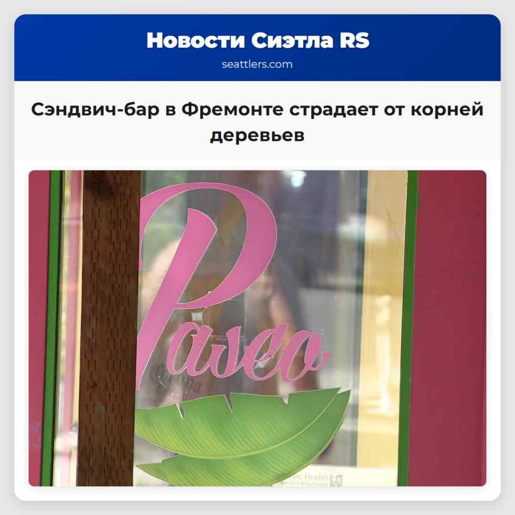 Сэндвич-бар в Фремонте страдает от корней деревьев