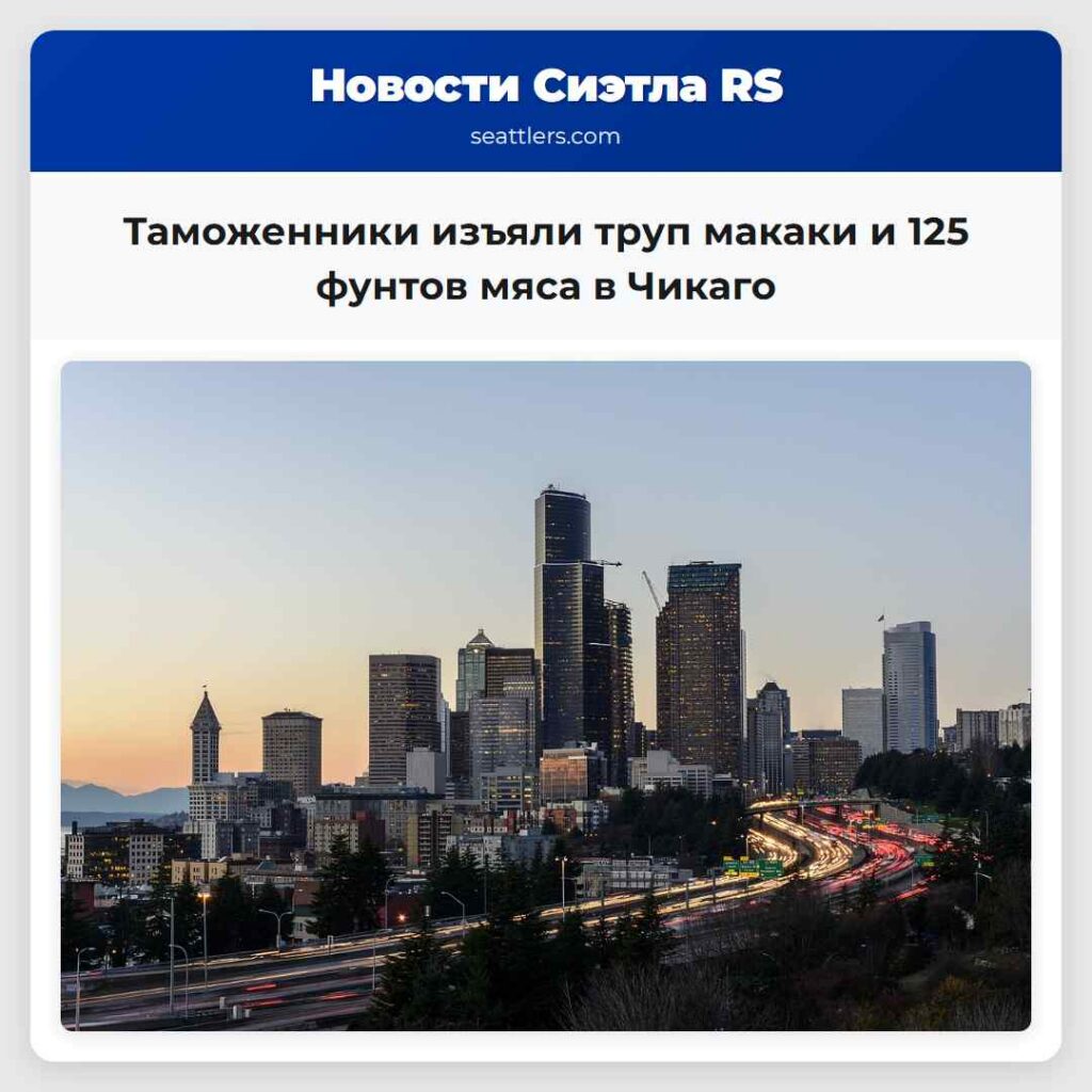Таможенники изъяли труп макаки и 125 фунтов мяса
