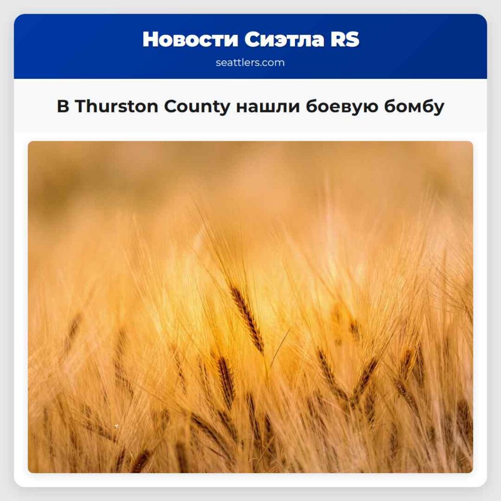 В Thurston County нашли боевую бомбу