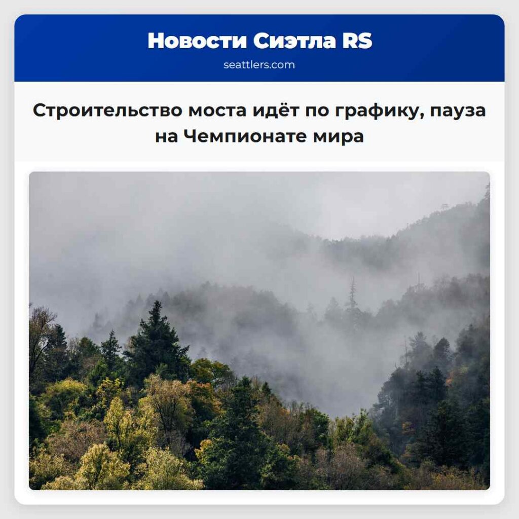 Строительство моста идёт по графику, пауза на