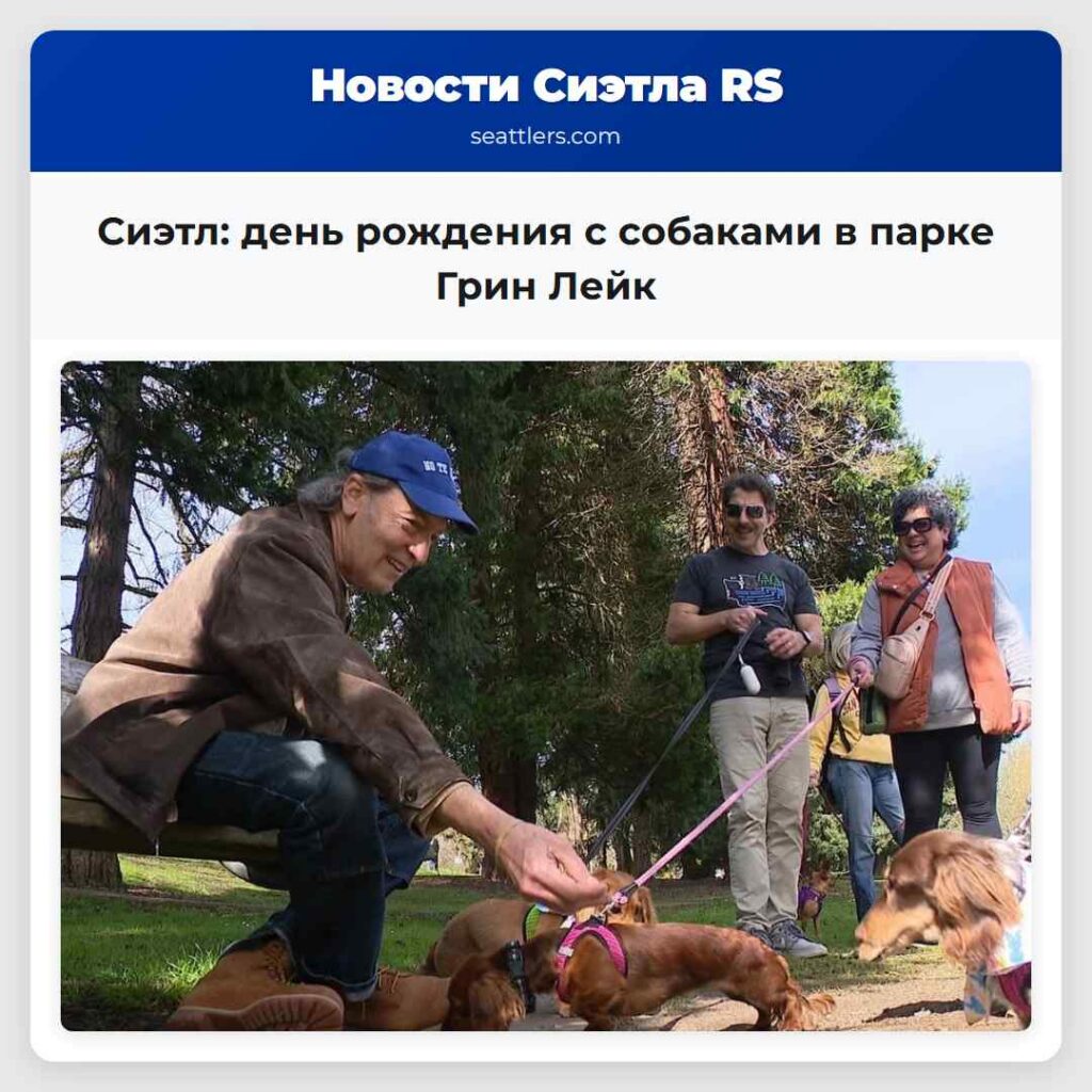 Сиэтл: день рождения с собаками в парке Грин Лейк