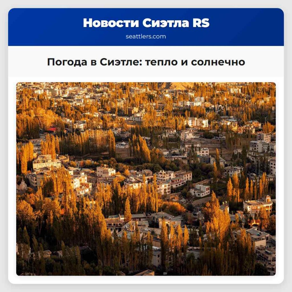 Погода в Сиэтле: тепло и солнечно