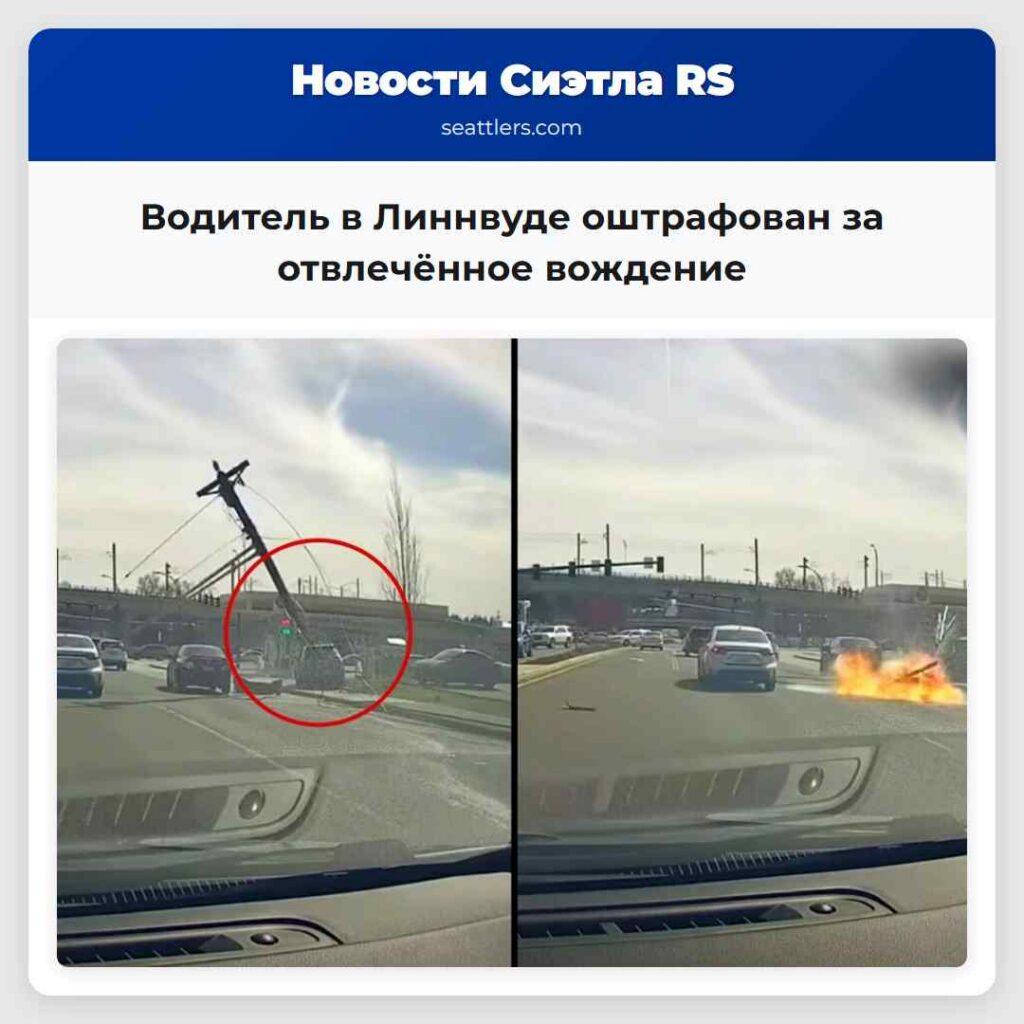 Водитель в Линнвуде оштрафован за отвлечённое