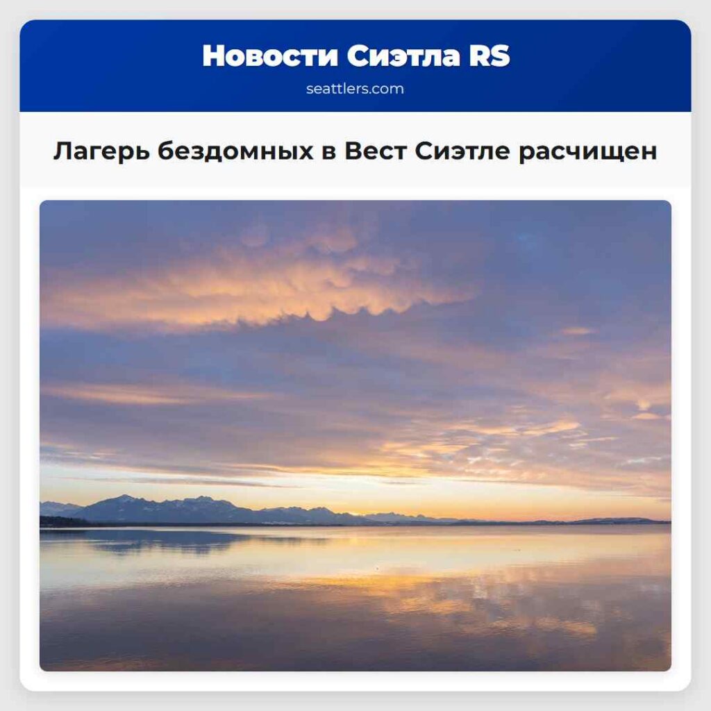 Лагерь бездомных в Вест Сиэтле расчищен